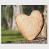 hölzernes Herz Geschenkpapier (Flach)