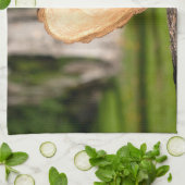 hölzernes Herz Geschirrtuch (Gefaltet)