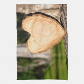 hölzernes Herz Geschirrtuch (Vertikal)