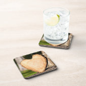 hölzernes Herz Getränkeuntersetzer (Rechte Seite)