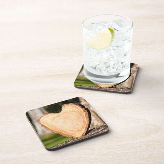 hölzernes Herz Getränkeuntersetzer (Rechte Seite)