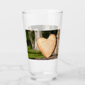 hölzernes Herz Glas (Vorderseite)