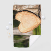 hölzernes Herz Golfhandtuch (Insitu)