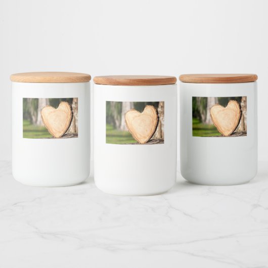 hölzernes Herz Lebensmitteletikett (Flaschen)