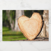 hölzernes Herz Lebensmitteletikett (Einzelnes Label)