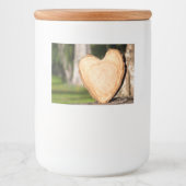 hölzernes Herz Lebensmitteletikett (Vorderseite)