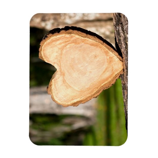 hölzernes Herz Magnet (Vertikal)