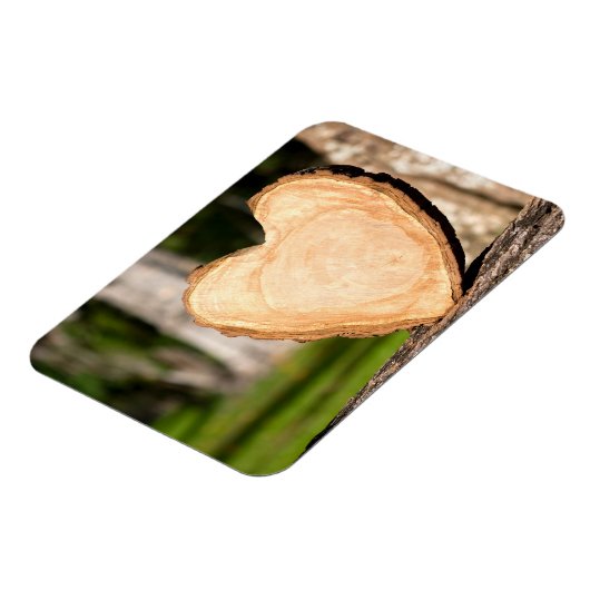 hölzernes Herz Magnet (Linke Seite)