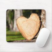 hölzernes Herz Mousepad (Mit Mouse)
