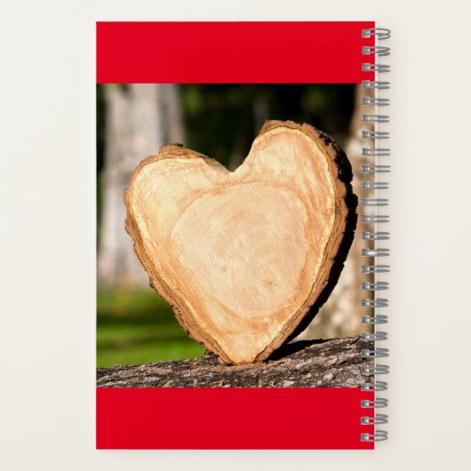 hölzernes Herz Notizblock (Rückseite)