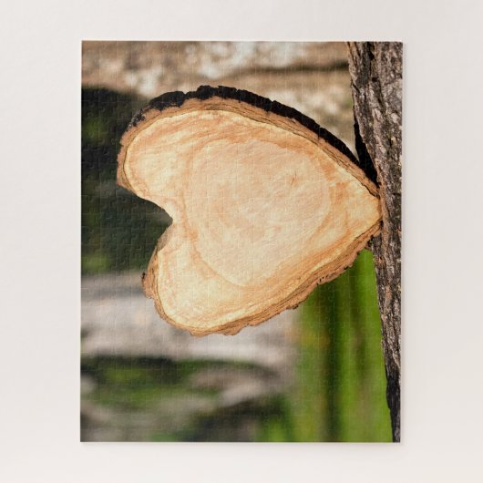 hölzernes Herz Puzzle (Vertikal)