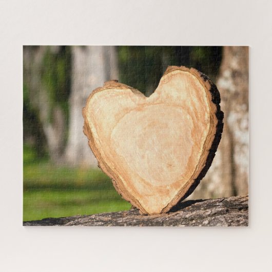 hölzernes Herz Puzzle (Horizontal)