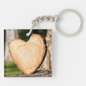hölzernes Herz Schlüsselanhänger (Rückseite)