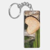 hölzernes Herz Schlüsselanhänger (Vorderseite links)