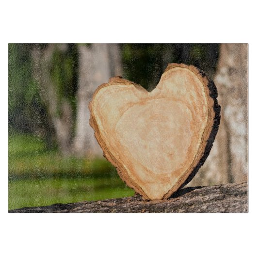 hölzernes Herz Schneidebrett (Vorderseite)