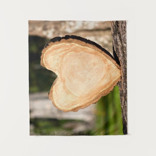 hölzernes Herz Wandteppich (Vorderseite)