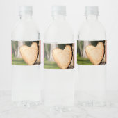 hölzernes Herz Wasserflaschenetikett (Flaschen)