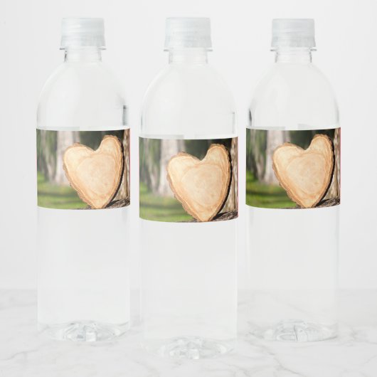 hölzernes Herz Wasserflaschenetikett (Flaschen)