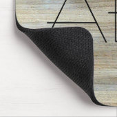 Hölzernes Korn-Beschaffenheits-Monogramm #2 Mousepad (Ecke)