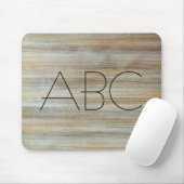 Hölzernes Korn-Beschaffenheits-Monogramm #2 Mousepad (Mit Mouse)