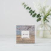 Hölzernes Korn-einfache Visitenkarten Quadratische Visitenkarte (Stehend Vorderseite)