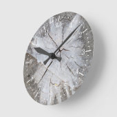 Hölzernes Korn-graue Runde Wanduhr (Winkel)