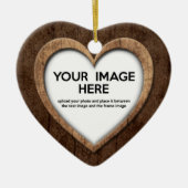 Hölzernes Korn-Herz (personifizieren Sie vor Kauf) Keramikornament (Vorne)