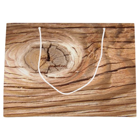 Hölzernes Korn Knothole Große Geschenktüte (Vorderseite)