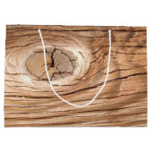 Hölzernes Korn Knothole Große Geschenktüte (Rückseite)