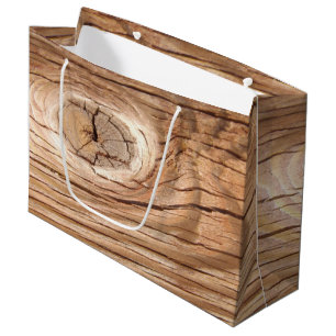 Hölzernes Korn Knothole Große Geschenktüte