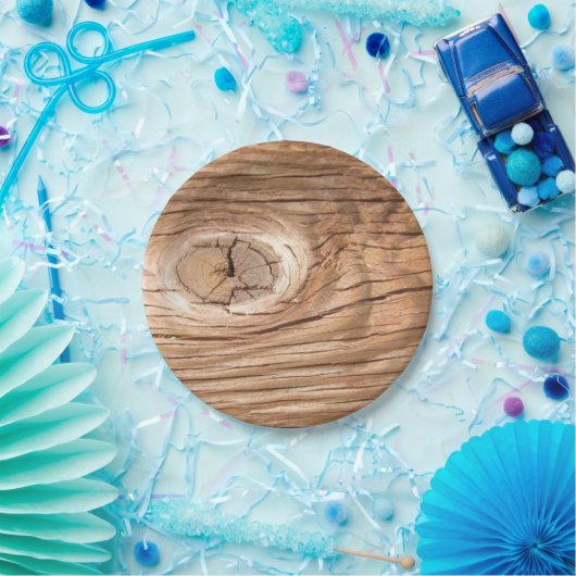 Hölzernes Korn Knothole PapierTeller (Party)