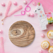 Hölzernes Korn Knothole PapierTeller (Party)