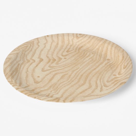 Hölzernes Korn Pappteller (Schrägansicht)