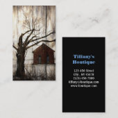 Hölzernes Korn-rustikales Land-rote Visitenkarte (Vorne/Hinten)