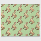 Hölzernes Lama-Packpapier Geschenkpapier (Flach)