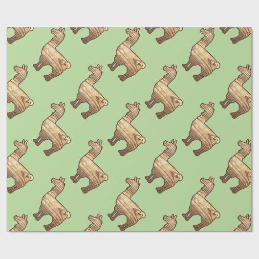 Hölzernes Lama-Packpapier Geschenkpapier (Flach)