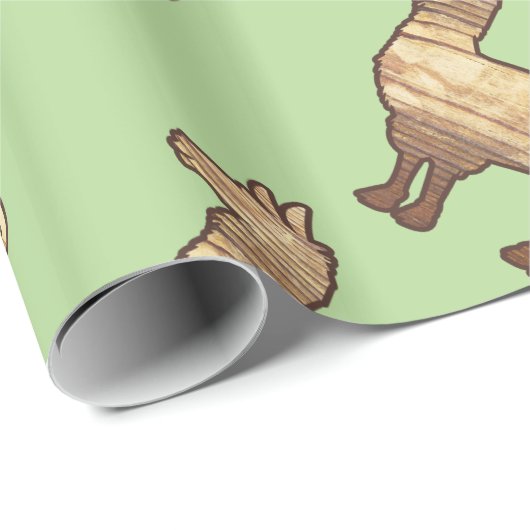 Hölzernes Lama-Packpapier Geschenkpapier (Rolleneckpunkt)