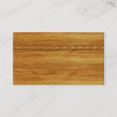 Hölzernes Monogramm C Visitenkarte (Rückseite)