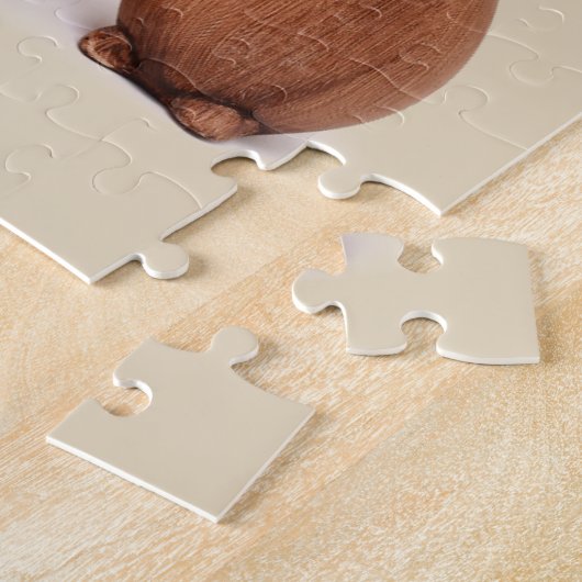 Hölzernes niedliches Ostern-Kaninchen Puzzle (Seite)