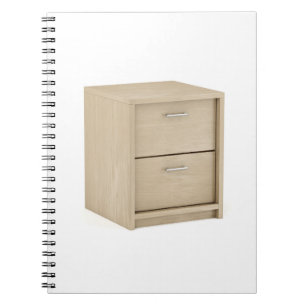 Hölzernes nightstand mit zwei Fächern Notizblock