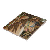 Hölzernes Pferd Fliese (Seite)