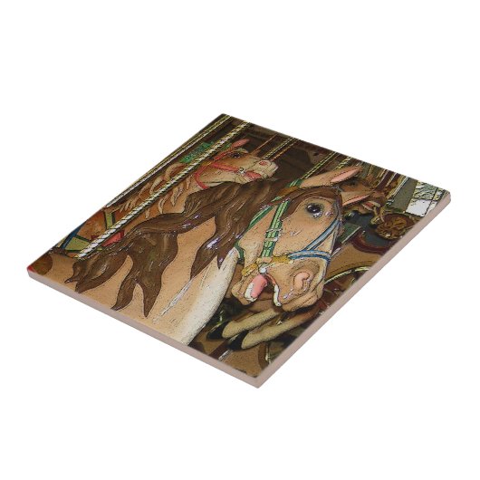 Hölzernes Pferd Fliese (Seite)