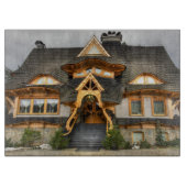 Hölzernes polnisches Haus in Zakopane Schneidebrett (Vorderseite)
