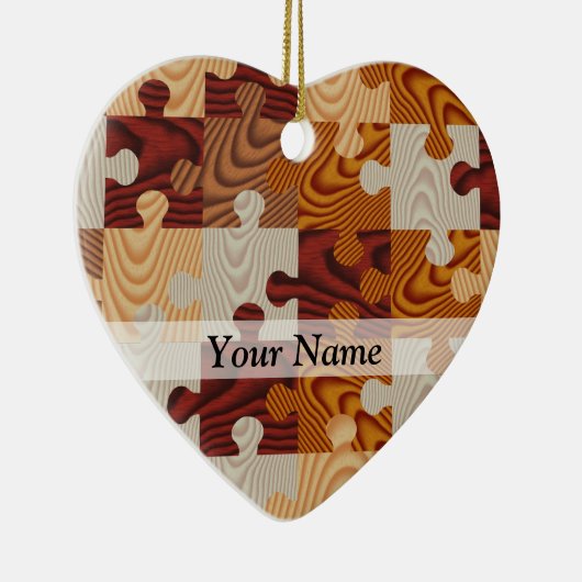 Hölzernes Puzzle Keramikornament (Rechts)