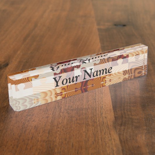 Hölzernes Puzzle Namensplakette (Seite)