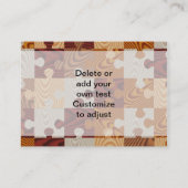 Hölzernes Puzzle Visitenkarte (Rückseite)