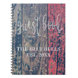 Hölzernes raues Bauholz-Strand-Haus personalisiert Notizblock