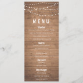 Hölzernes rustikales Menü der Korn- und Menükarte (Vorderseite)