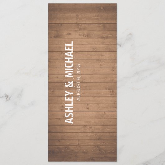 Hölzernes rustikales Menü der Korn- und Menükarte (Rückseite)