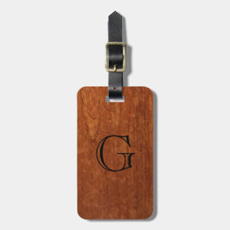 Hölzernes rustikales Monogramm der Gepäckanhänger